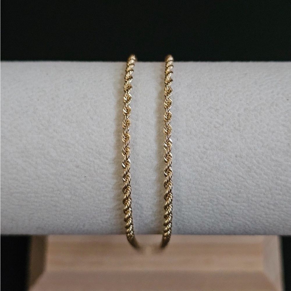Gold Rope Chain Necklace - Picture 2 of 3